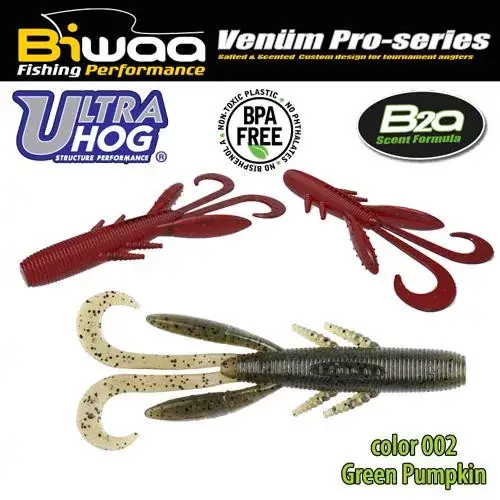 Aanbieding Biwaa ULTRA HOG 3" 7.5cm 02 Green Pumpkin