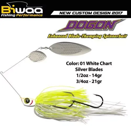 Biwaa SPINNERBAIT DOGON 1/2oz 14gr 01 White Chart-Silver Bla Flitsaanbieding