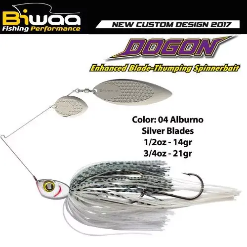 Biwaa SPINNERBAIT DOGON 3/4oz 21gr 04 Alburno-Silver Blades Beperkt Aanbod
