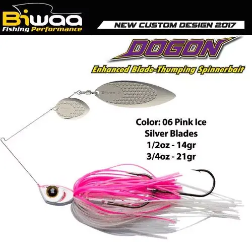 Biwaa SPINNERBAIT DOGON 3/4oz 21gr 06 Pink Ice-Silver Blades Flitsaanbieding