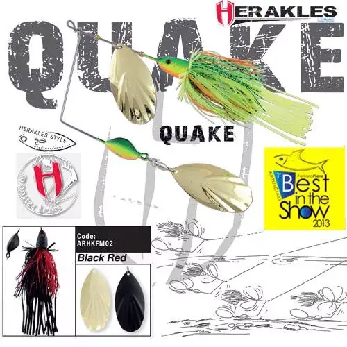 SPINNERBAIT QUAKE 1 1/2oz 42gr Black/Red Superprijs