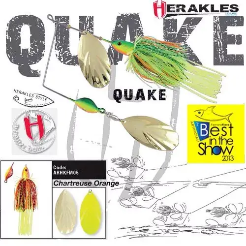 Must-Have SPINNERBAIT QUAKE 1 1/2oz 42gr Chartreuse/Orange
