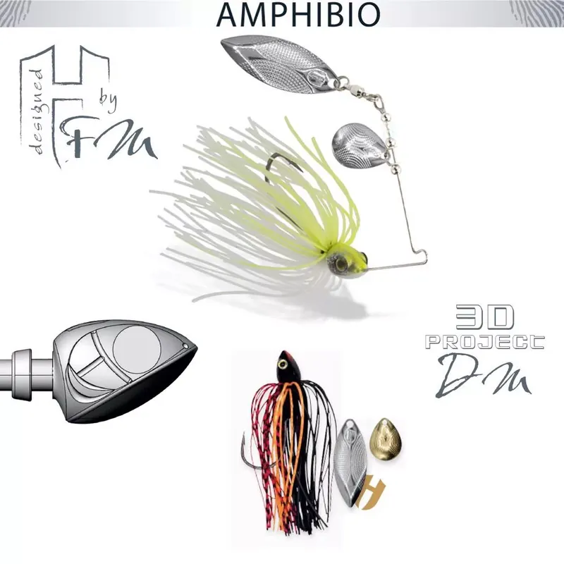 Uitverkoop SPINNERBAIT AMPHIBIO TANDEM 1/4oz 7gr Devil