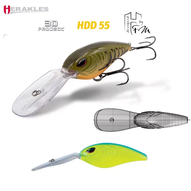 HDD 55F 7.0cm 27gr Blue Back Chartreuse Hoge Kwaliteit