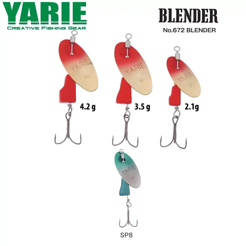 Yarie Jespa KÖRFORGÓ YARIE 672 BLENDER 2.1gr SP8 Green Grade Tijdelijk Beschikbaar