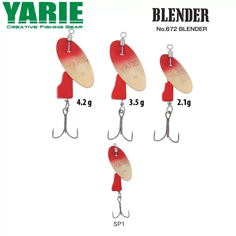Populair Yarie Jespa KÖRFORGÓ YARIE 672 BLENDER 3.5gr SP1 Red/Red