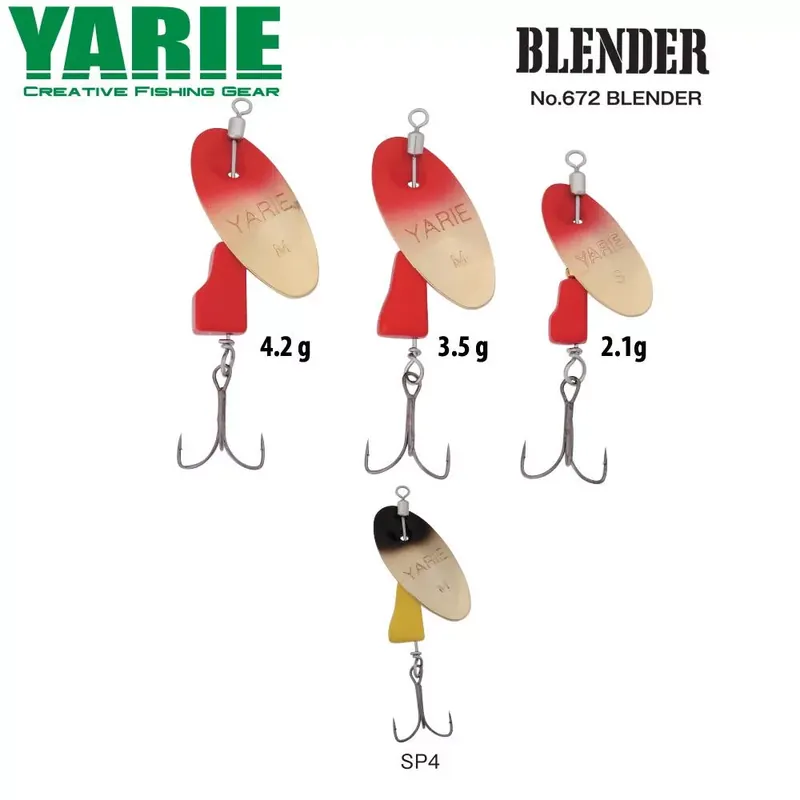 Superprijs Yarie Jespa KÖRFORGÓ YARIE 672 BLENDER 3.5gr SP4 Black/Yello