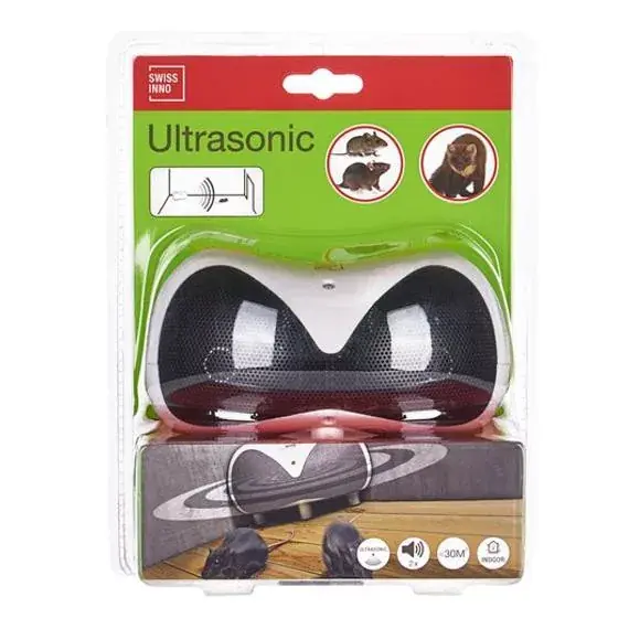 Swissinno Ultrahangos rágcsálóriasztó, tartozék elemmel Flitsaanbieding