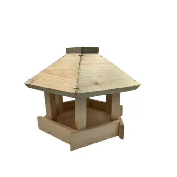 Voordeelprijs Madáretető hatszögletű, fa, festett, 26*26*25 cm