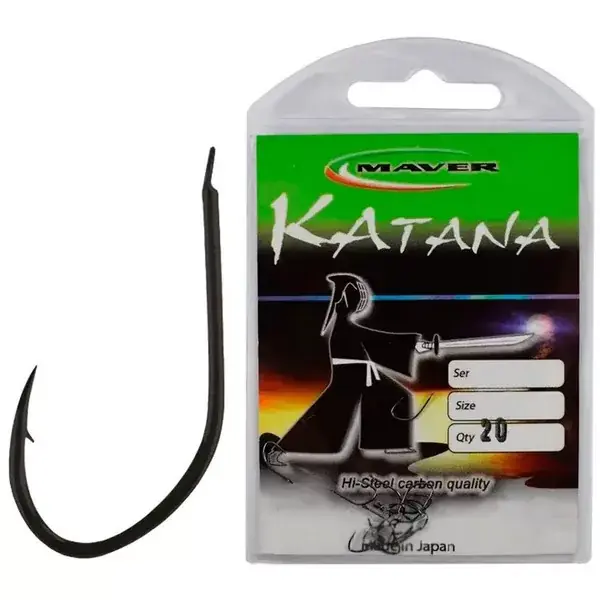Hoge Kwaliteit MAVER HOOK KATANA BLACK NICKELLED FLATTED