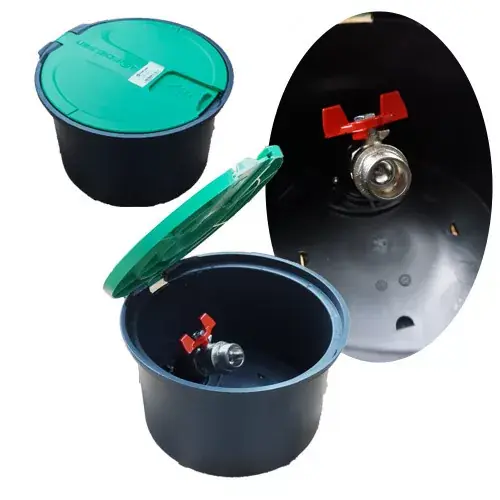 Fedeles doboz fém csappal 3/4" TR Op = Op