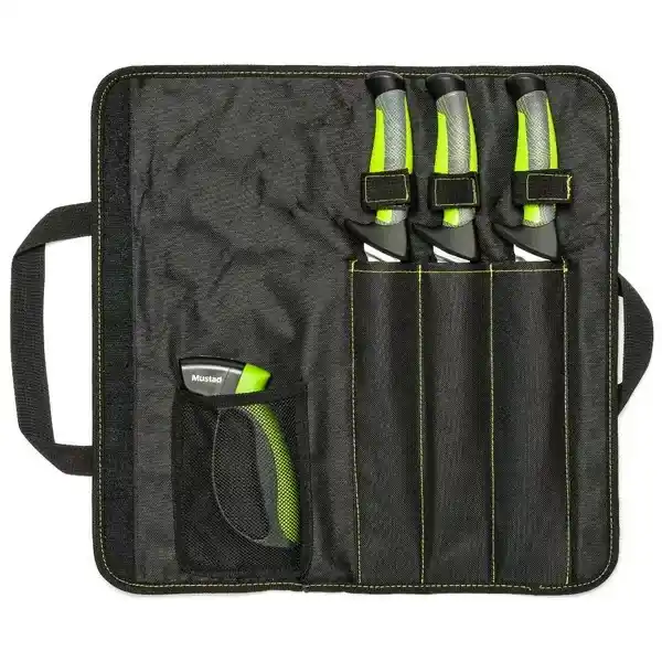 Gereduceerde Prijs MUSTAD KNIFE KIT 3 PC + SHARPERNER