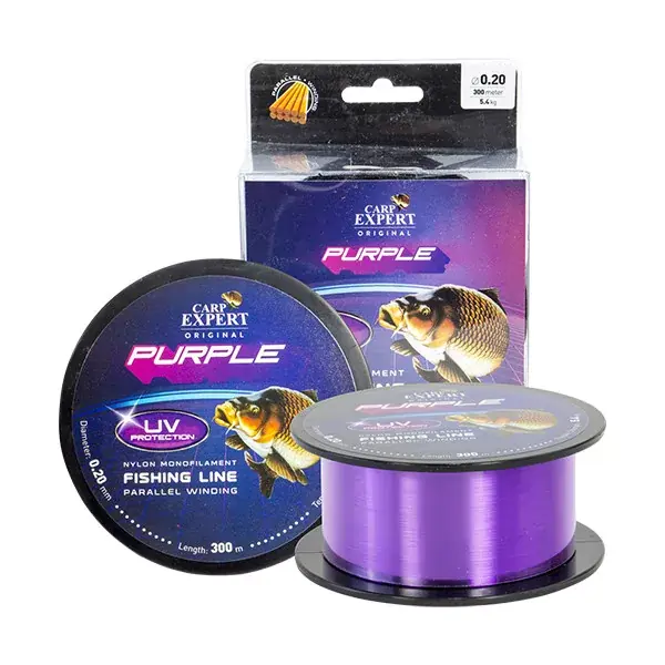CARP EXPERT UV PURPLE 0,4 300M 18,7 PURPLE Direct Verzonden