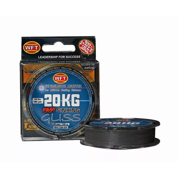 Hoge Kwaliteit WFT GLISS SINKING BLACK 150M 7KG 0,12
