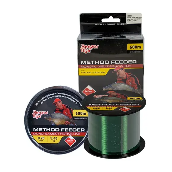 ZSINÓR BENZAR METHOD FEEDER MONO DARK GREEN 300M 0.25MM Betrouwbaar
