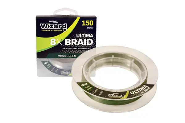 Shop Nu WIZARD ULTIMA 8X 0.25MM MOSS GREEN BRAID 150M 20,37KG