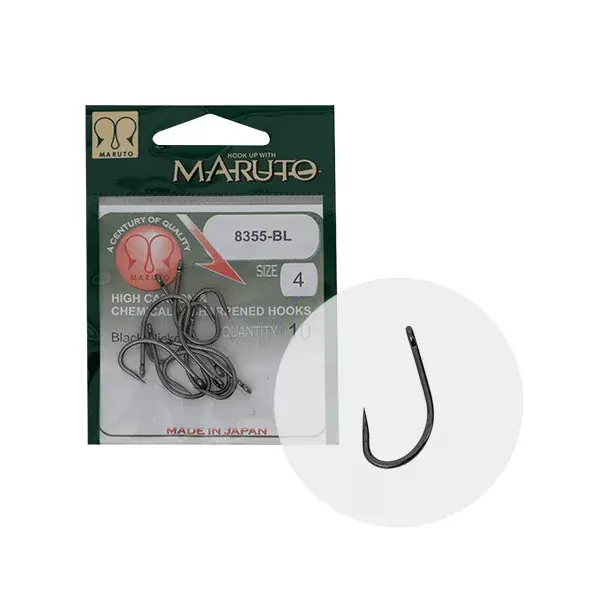 Rechtstreeks Van De Fabrikant MARUTO HOROG 8355BL CARP HOOKS FORGED STRAIGHT EYE BARBLESS