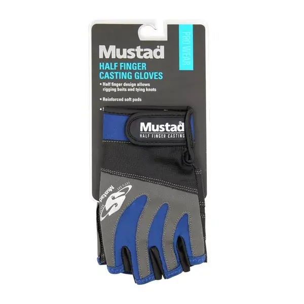 MUSTAD HALF FINGER CASTING GLOVES SIZE XL Express Levering
