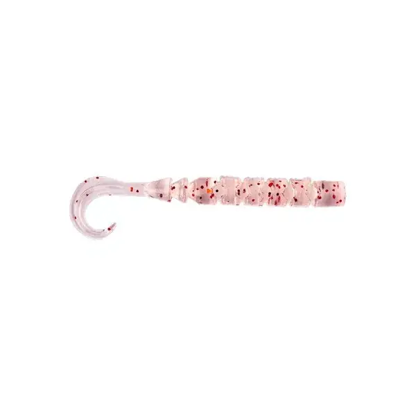 MUSTAD AJI CURLY TAIL 2.5‘‘ UV CLEAR RED GLITTER 1 Laatste Kans
