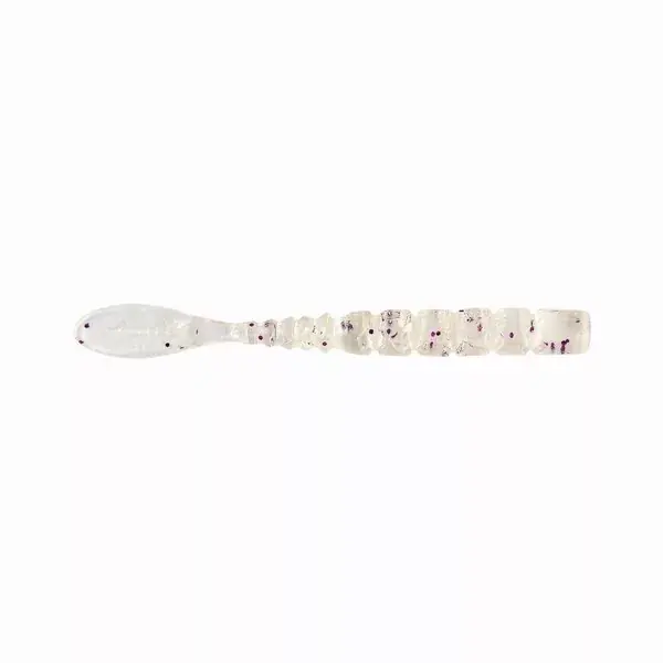 Lage Kosten MUSTAD AJI FISH TAIL 2‘‘ CLEAR PURPLE GLITTER 12DB